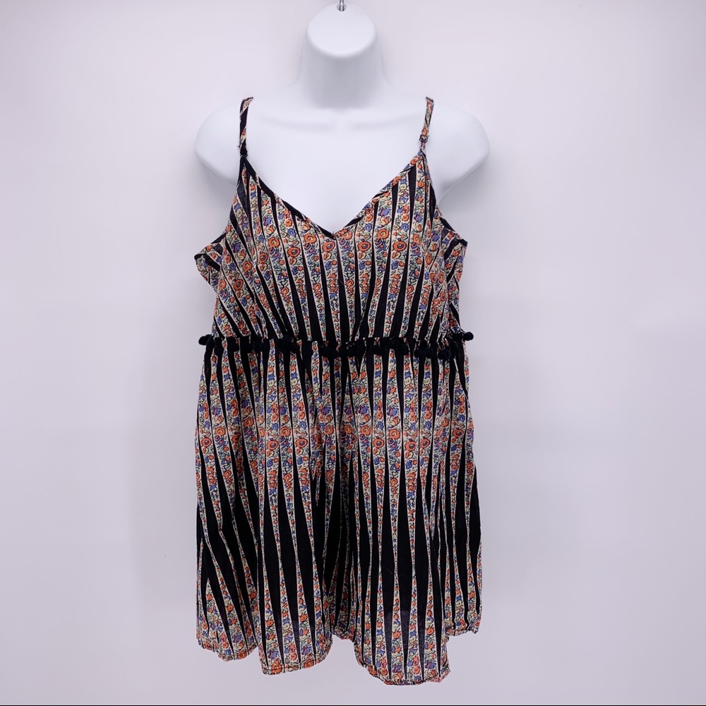 Topshop Sheer Floral Shorts Romper Size Medium